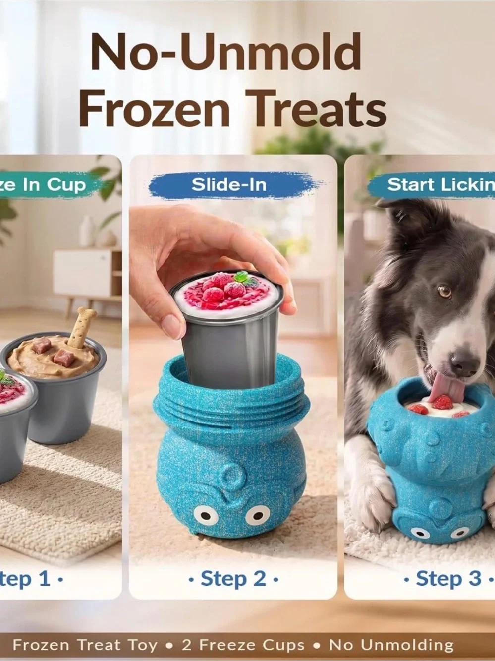 NIB Multi-Functional Dog Enrichment Toy - Blue Octopus Design Frozen Treats
